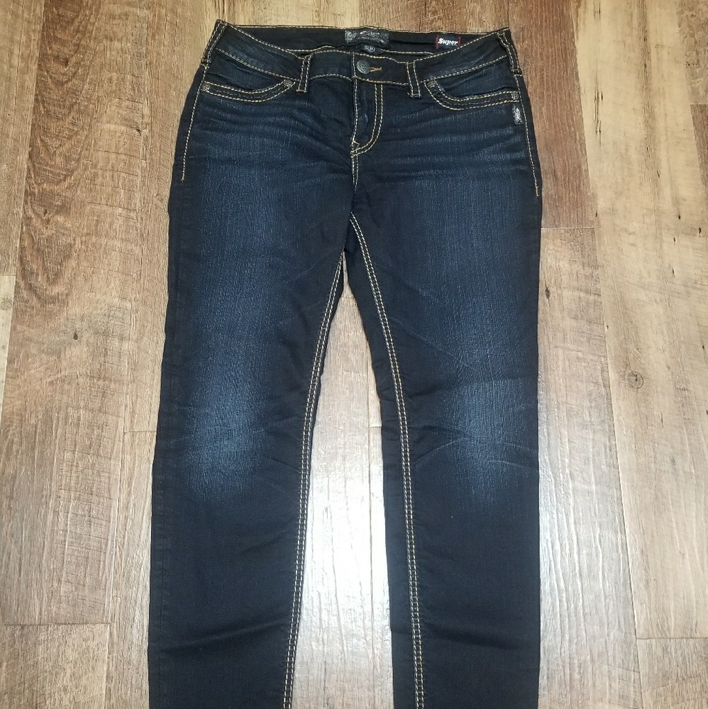 Women's Silver Suki High Super Skinny Jeans sz.34